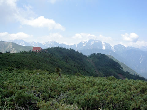 種池山荘と剣岳